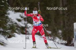 18.12.2014, Pokljuka, Slovenia (SLO): Karin Oberhofer (ITA) - IBU world cup biathlon, sprint women, Pokljuka (SLO). www.nordicfocus.com. © Manzoni/NordicFocus. Every downloaded picture is fee-liable.