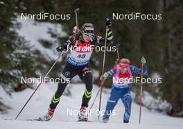 18.12.2014, Pokljuka, Slovenia (SLO): Enora Latuilliere (FRA) - IBU world cup biathlon, sprint women, Pokljuka (SLO). www.nordicfocus.com. © Manzoni/NordicFocus. Every downloaded picture is fee-liable.
