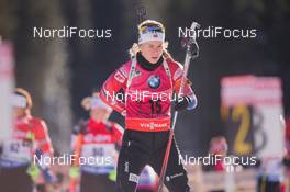 18.12.2014, Pokljuka, Slovenia (SLO): Tiril Eckhoff (NOR) - IBU world cup biathlon, sprint women, Pokljuka (SLO). www.nordicfocus.com. © Manzoni/NordicFocus. Every downloaded picture is fee-liable.