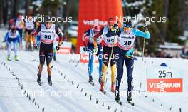 01.01.2014, Lenzerheide, Switzerland (SUI): Thomas Bing (GER), Hannes Dotzler (GER), Alexey Poltoranin (KAZ), (l-r) - FIS world cup cross-country, tour de ski, mass men, Lenzerheide (SUI). www.nordicfocus.com. © Felgenhauer/NordicFocus. Every downloaded picture is fee-liable.