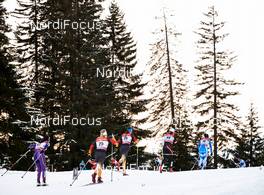 01.01.2014, Lenzerheide, Switzerland (SUI): Masako Ishida (JPN), Sandra Ringwald (GER), Stefanie Boehler (GER), Katerina Smutna (AUT), Krista Lahteenmaki (FIN), (l-r) - FIS world cup cross-country, tour de ski, mass women, Lenzerheide (SUI). www.nordicfocus.com. © Felgenhauer/NordicFocus. Every downloaded picture is fee-liable.