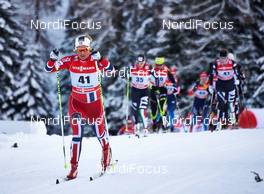 01.01.2014, Lenzerheide, Switzerland (SUI): Vibeke Skofterud (NOR), Elisa Brocard (ITA), Lucia Scardoni (ITA), (l-r) - FIS world cup cross-country, tour de ski, mass women, Lenzerheide (SUI). www.nordicfocus.com. © Felgenhauer/NordicFocus. Every downloaded picture is fee-liable.