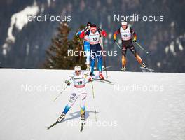 03.01.2014, Cortina-Toblach, Italy (ITA): Anna Haag (SWE), Olga Kuziukova (RUS), Katrin Zeller (GER), (l-r) - FIS world cup cross-country, tour de ski, pursuit women, Cortina-Toblach (ITA). www.nordicfocus.com. © Felgenhauer/NordicFocus. Every downloaded picture is fee-liable.