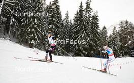 03.01.2014, Cortina-Toblach, Italy (ITA): Elizabeth Stephen (USA), Emma Wiken (SWE), (l-r) - FIS world cup cross-country, tour de ski, pursuit women, Cortina-Toblach (ITA). www.nordicfocus.com. © Felgenhauer/NordicFocus. Every downloaded picture is fee-liable.
