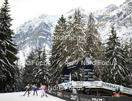 03.01.2014, Cortina-Toblach, Italy (ITA): athletes leave the ski arena in Toblach - FIS world cup cross-country, tour de ski, pursuit women, Cortina-Toblach (ITA). www.nordicfocus.com. © Felgenhauer/NordicFocus. Every downloaded picture is fee-liable.