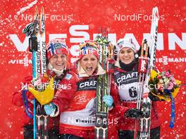 05.01.2014, Val di Fiemme, Italy (ITA): Astrid Uhrenholdt Jacobsen (NOR), Therese Johaug (NOR), Heidi Weng (NOR), (l-r) - FIS world cup cross-country, tour de ski, final climb women, Val di Fiemme (ITA). www.nordicfocus.com. © Felgenhauer/NordicFocus. Every downloaded picture is fee-liable.