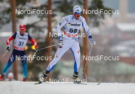 02.03.2014, Lahti, Finland (FIN): Raido Rankel (EST), Fischer, Swix, Salomon - FIS world cup cross-country, 15km men, Lahti (FIN). www.nordicfocus.com. © Laiho/NordicFocus. Every downloaded picture is fee-liable.