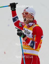 02.03.2014, Lahti, Finland (FIN): Martin Johnsrud Sundby (NOR), Fischer, KV+, Rottefella, Swix - FIS world cup cross-country, 15km men, Lahti (FIN). www.nordicfocus.com. © Laiho/NordicFocus. Every downloaded picture is fee-liable.