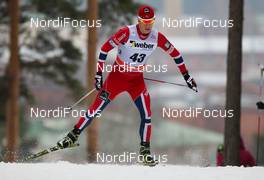 02.03.2014, Lahti, Finland (FIN): Petter Eliassen (NOR), Fischer, Swix, Alpina, Rottefella - FIS world cup cross-country, 15km men, Lahti (FIN). www.nordicfocus.com. © Laiho/NordicFocus. Every downloaded picture is fee-liable.