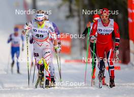 08.03.2014, Oslo, Norway (NOR): (l-r) Graeme Killick (CAN), Fischer, Swix, Rottefella, One Way and Hans Christer Holund (NOR) - FIS world cup cross-country, mass men, Oslo (NOR). www.nordicfocus.com. © Laiho/NordicFocus. Every downloaded picture is fee-liable.