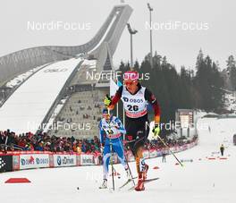 09.03.2014, Oslo, Norway (NOR): Anne Kylloenen (FIN), Nicole Fessel (GER), (l-r) - FIS world cup cross-country, mass women, Oslo (NOR). www.nordicfocus.com. © Felgenhauer/NordicFocus. Every downloaded picture is fee-liable.
