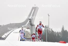 09.03.2014, Oslo, Norway (NOR): Sofia Bleckur (SWE), Heidi Weng (NOR), Astrid Uhrenholdt Jacobsen (NOR), (l-r) - FIS world cup cross-country, mass women, Oslo (NOR). www.nordicfocus.com. © Felgenhauer/NordicFocus. Every downloaded picture is fee-liable.