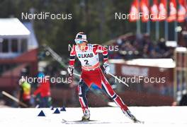 16.03.2014, Falun, Sweden (SWE): Marit Bjoergen (NOR) - FIS world cup cross-country, 10km women handicap start, Falun (SWE). www.nordicfocus.com. © Felgenhauer/NordicFocus. Every downloaded picture is fee-liable.