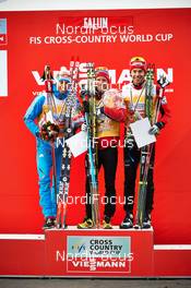 16.03.2014, Falun, Sweden (SWE): Alexander Legkov (RUS), Martin Johnsrud Sundby (NOR), Alex Harvey (CAN), (l-r) - FIS world cup cross-country, 15km men handicap start, Falun (SWE). www.nordicfocus.com. © Felgenhauer/NordicFocus. Every downloaded picture is fee-liable.