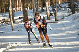 15.03.2014, Falun, Sweden (SWE): Josef Wenzl (GER), Federico Pellegrino (ITA), (l-r) - FIS world cup cross-country, skiathlon men, Falun (SWE). www.nordicfocus.com. © Felgenhauer/NordicFocus. Every downloaded picture is fee-liable.