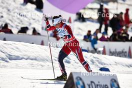 15.03.2014, Falun, Sweden (SWE): Marit Bjoergen (NOR) - FIS world cup cross-country, skiathlon women, Falun (SWE). www.nordicfocus.com. © Felgenhauer/NordicFocus. Every downloaded picture is fee-liable.