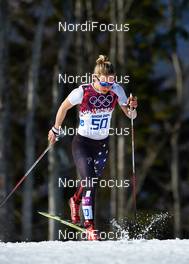 13.02.2014, Sochi, Russia (RUS): Ida Sargent (USA) - XXII. Olympic Winter Games Sochi 2014, cross-country, 10km women, Sochi (RUS). www.nordicfocus.com. © NordicFocus. Every downloaded picture is fee-liable.