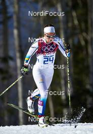 13.02.2014, Sochi, Russia (RUS): Anna Haag (SWE) - XXII. Olympic Winter Games Sochi 2014, cross-country, 10km women, Sochi (RUS). www.nordicfocus.com. © NordicFocus. Every downloaded picture is fee-liable.