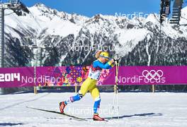 13.02.2014, Sochi, Russia (RUS): Tetyana Antypenko (UKR) - XXII. Olympic Winter Games Sochi 2014, cross-country, 10km women, Sochi (RUS). www.nordicfocus.com. © NordicFocus. Every downloaded picture is fee-liable.
