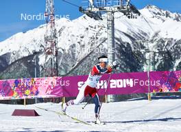 13.02.2014, Sochi, Russia (RUS): Marit Bjoergen (NOR) - XXII. Olympic Winter Games Sochi 2014, cross-country, 10km women, Sochi (RUS). www.nordicfocus.com. © NordicFocus. Every downloaded picture is fee-liable.