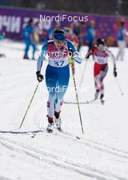 13.02.2014, Sochi, Russia (RUS): Aino Kaisa Saarinen (FIN) - XXII. Olympic Winter Games Sochi 2014, cross-country, 10km women, Sochi (RUS). www.nordicfocus.com. © NordicFocus. Every downloaded picture is fee-liable.