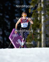 13.02.2014, Sochi, Russia (RUS): Sophie Caldwell (USA) - XXII. Olympic Winter Games Sochi 2014, cross-country, 10km women, Sochi (RUS). www.nordicfocus.com. © NordicFocus. Every downloaded picture is fee-liable.