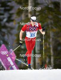 14.02.2014, Sochi, Russia (RUS): Dario Cologna (SUI) - XXII. Olympic Winter Games Sochi 2014, cross-country, 15km men, Sochi (RUS). www.nordicfocus.com. © NordicFocus. Every downloaded picture is fee-liable.