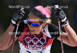 22.02.2014, Sochi, Russia (RUS): Kikkan Randall (USA) - XXII. Olympic Winter Games Sochi 2014, cross-country, 30km women, Sochi (RUS). www.nordicfocus.com. © NordicFocus. Every downloaded picture is fee-liable.