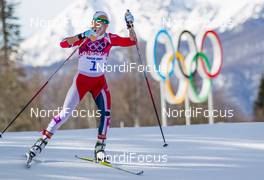 22.02.2014, Sochi, Russia (RUS): Therese Johaug (NOR), Fischer, Swix, Rottefella - XXII. Olympic Winter Games Sochi 2014, cross-country, 30km women, Sochi (RUS). www.nordicfocus.com. © NordicFocus. Every downloaded picture is fee-liable.