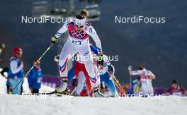 22.02.2014, Sochi, Russia (RUS): Coraline Hugue (FRA), Fischer, One Way, Rottefella - XXII. Olympic Winter Games Sochi 2014, cross-country, 30km women, Sochi (RUS). www.nordicfocus.com. © NordicFocus. Every downloaded picture is fee-liable.