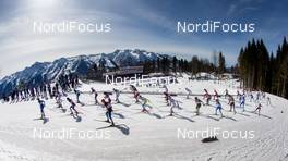 22.02.2014, Sochi, Russia (RUS): the group on the first round - XXII. Olympic Winter Games Sochi 2014, cross-country, 30km women, Sochi (RUS). www.nordicfocus.com. © NordicFocus. Every downloaded picture is fee-liable.