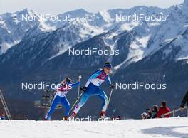 22.02.2014, Sochi, Russia (RUS): Aino-Kaisa Saarinen (FIN), Rossignol, One Way, Rottefella, Craft - XXII. Olympic Winter Games Sochi 2014, cross-country, 30km women, Sochi (RUS). www.nordicfocus.com. © NordicFocus. Every downloaded picture is fee-liable.