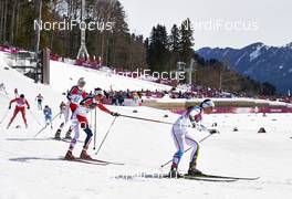 22.02.2014, Sochi, Russia (RUS): Kristin Stoermer Steira (NOR), Heidi Weng (NOR), Charlotte Kalla (SWE), (l-r) - XXII. Olympic Winter Games Sochi 2014, cross-country, 30km women, Sochi (RUS). www.nordicfocus.com. © NordicFocus. Every downloaded picture is fee-liable.