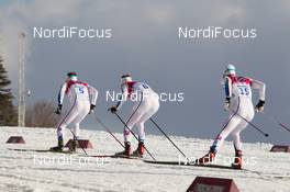 11.02.2014, Sochi, Russia (RUS): Emil Joensson (SWE), Teodor Peterson (SWE), Marcus Hellner (SWE) - XXII. Olympic Winter Games Sochi 2014, cross-country, individual sprint, Sochi (RUS). www.nordicfocus.com. © NordicFocus. Every downloaded picture is fee-liable.