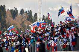 11.02.2014, Sochi, Russia (RUS): russian fans - XXII. Olympic Winter Games Sochi 2014, cross-country, individual sprint, Sochi (RUS). www.nordicfocus.com. © NordicFocus. Every downloaded picture is fee-liable.
