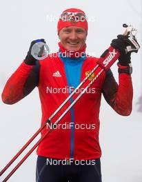 17.02.2014, Sochi, Russia (RUS): Dmitriy Japarov (RUS), Fischer, Swix, Alpina, Rottefella, Adidas - XXII. Olympic Winter Games Sochi 2014, cross-country, medals, Sochi (RUS). www.nordicfocus.com. © NordicFocus. Every downloaded picture is fee-liable.