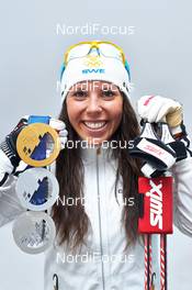 21.02.2014, Sochi, Russia (RUS): Charlotte Kalla (SWE) - XXII. Olympic Winter Games Sochi 2014, cross-country, medals, Sochi (RUS). www.nordicfocus.com. © NordicFocus. Every downloaded picture is fee-liable.