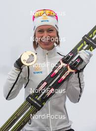 17.02.2014, Sochi, Russia (RUS): Emma Wiken (SWE), Fischer, Swix, Alpina, Rottefella, Craft - XXII. Olympic Winter Games Sochi 2014, cross-country, medals, Sochi (RUS). www.nordicfocus.com. © NordicFocus. Every downloaded picture is fee-liable.