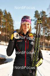 14.03.2014, Sochi, Russia (RUS): Denise Herrmann (GER) - XXII. Olympic Winter Games Sochi 2014, cross-country, medals, Sochi (RUS). www.nordicfocus.com. © NordicFocus. Every downloaded picture is fee-liable.