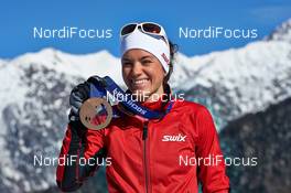 11.02.2014, Sochi, Russia (RUS): Heidi Weng (NOR) - XXII. Olympic Winter Games Sochi 2014, cross-country, medals, Sochi (RUS). www.nordicfocus.com. © NordicFocus. Every downloaded picture is fee-liable.