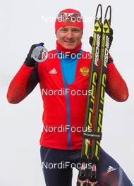 17.02.2014, Sochi, Russia (RUS): Dmitriy Japarov (RUS), Fischer, Swix, Alpina, Rottefella, Adidas - XXII. Olympic Winter Games Sochi 2014, cross-country, medals, Sochi (RUS). www.nordicfocus.com. © NordicFocus. Every downloaded picture is fee-liable.