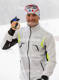 21.02.2014, Sochi, Russia (RUS): Maurice Manificat (FRA), Fischer, Swix, Rottefella, One Way - XXII. Olympic Winter Games Sochi 2014, cross-country, medals, Sochi (RUS). www.nordicfocus.com. © NordicFocus. Every downloaded picture is fee-liable.