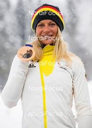21.02.2014, Sochi, Russia (RUS): Claudia Nystad (GER), Atomic, Leki, Adidas - XXII. Olympic Winter Games Sochi 2014, cross-country, medals, Sochi (RUS). www.nordicfocus.com. © NordicFocus. Every downloaded picture is fee-liable.