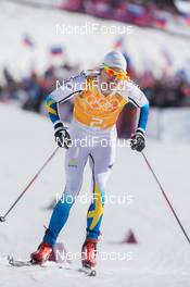 16.02.2014, Sochi, Russia (RUS): Johan Olsson (SWE) - XXII. Olympic Winter Games Sochi 2014, cross-country, 4x10km men, Sochi (RUS). www.nordicfocus.com. © NordicFocus. Every downloaded picture is fee-liable.