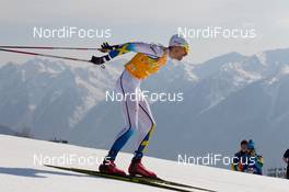 16.02.2014, Sochi, Russia (RUS): Johan Olsson (SWE) - XXII. Olympic Winter Games Sochi 2014, cross-country, 4x10km men, Sochi (RUS). www.nordicfocus.com. © NordicFocus. Every downloaded picture is fee-liable.
