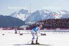 15.02.2014, Sochi, Russia (RUS): Charlotte Kalla (SWE) - XXII. Olympic Winter Games Sochi 2014, cross-country, 4x5km women, Sochi (RUS). www.nordicfocus.com. © NordicFocus. Every downloaded picture is fee-liable.