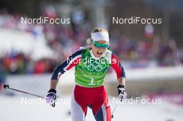 15.02.2014, Sochi, Russia (RUS): Therese Johaug (NOR) - XXII. Olympic Winter Games Sochi 2014, cross-country, 4x5km women, Sochi (RUS). www.nordicfocus.com. © NordicFocus. Every downloaded picture is fee-liable.