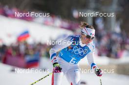 15.02.2014, Sochi, Russia (RUS): Coraline Hugue (FRA) - XXII. Olympic Winter Games Sochi 2014, cross-country, 4x5km women, Sochi (RUS). www.nordicfocus.com. © NordicFocus. Every downloaded picture is fee-liable.