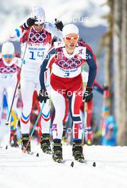 09.02.2014, Sochi, Russia (RUS): Jean Marc Gaillard (FRA), Martin Johnsrud Sundby (NOR), (l-r) - XXII. Olympic Winter Games Sochi 2014, cross-country, skiathlon men, Sochi (RUS). www.nordicfocus.com. © NordicFocus. Every downloaded picture is fee-liable.