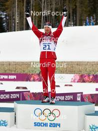 09.02.2014, Sochi, Russia (RUS): Dario Cologna (SUI) - XXII. Olympic Winter Games Sochi 2014, cross-country, skiathlon men, Sochi (RUS). www.nordicfocus.com. © NordicFocus. Every downloaded picture is fee-liable.